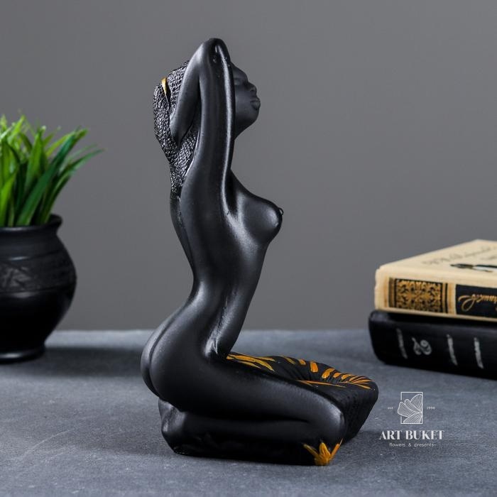 Подставка для мелочей "Египтянка" черная, 14х14х24см  