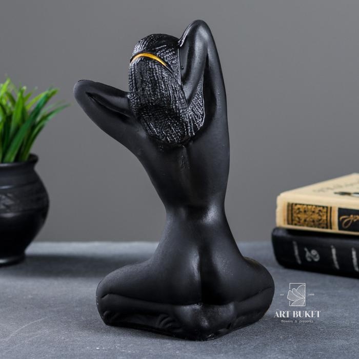 Подставка для мелочей "Египтянка" черная, 14х14х24см  