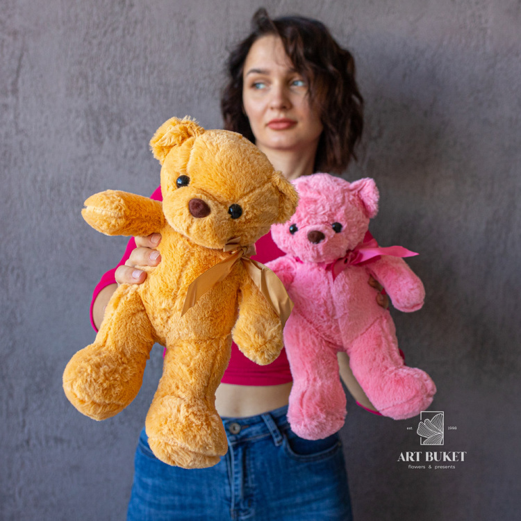 Медведь длинные лапы розовый