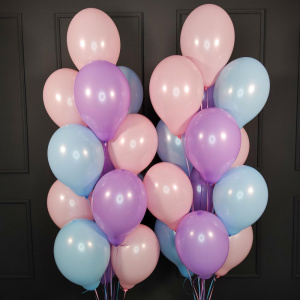 Воздушные шарики ассорти нежные цвета 25 шт