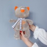 Кот Батон с шарфом серый мини
