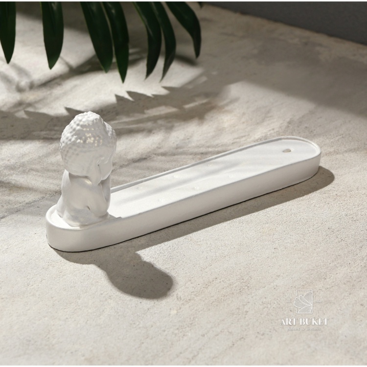 Подставка для благовоний "Будда маленький" жемчуг, 8х19см 