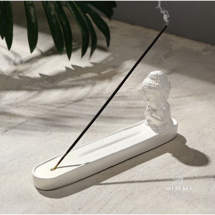 Подставка для благовоний "Будда маленький" жемчуг, 8х19см 