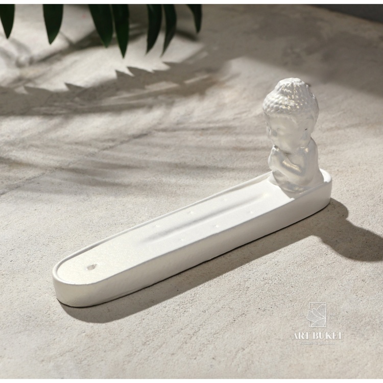 Подставка для благовоний "Будда маленький" жемчуг, 8х19см 