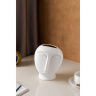 Ваза керамическая "Будда", настольная, декоративная, интерьерная, белая, 21.5 см