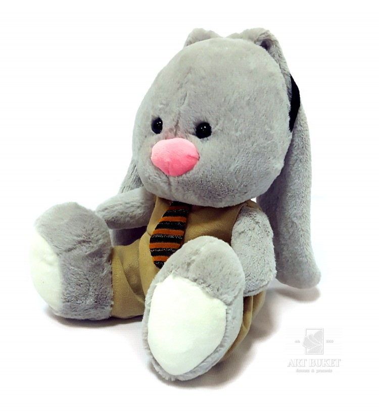 Зайка в галстуке и очках