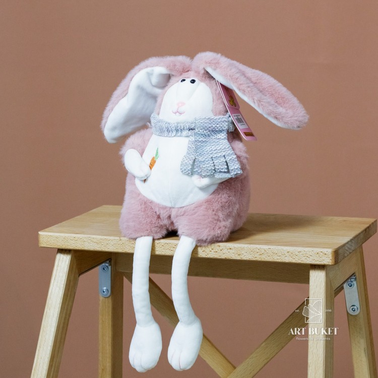 Зайка с шарфом тонкие ножки 