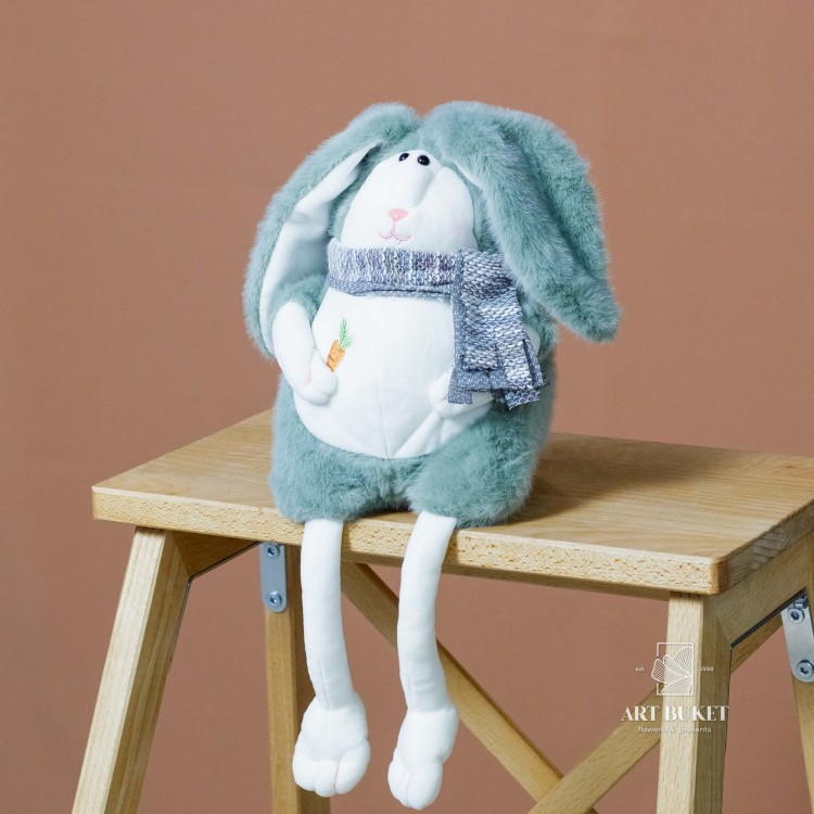 Зайка с шарфом тонкие ножки 