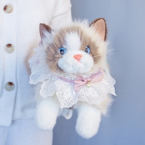 Кот лежачий музыкальный 40 см сиамский
