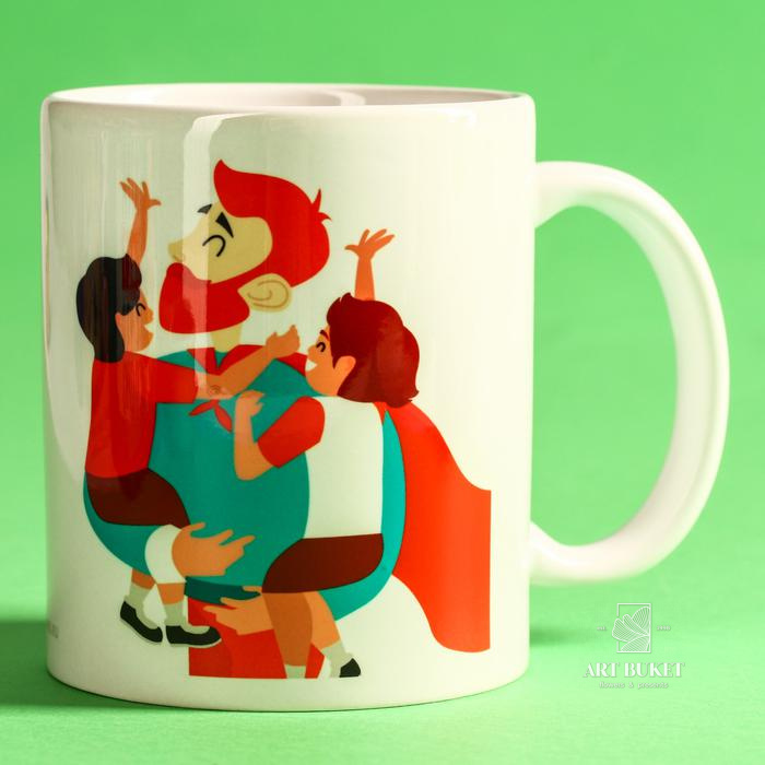 Подарочный набор «Ты мой герой»: чай чёрный «тропические фрукты» 50 г., кружка 300 мл.