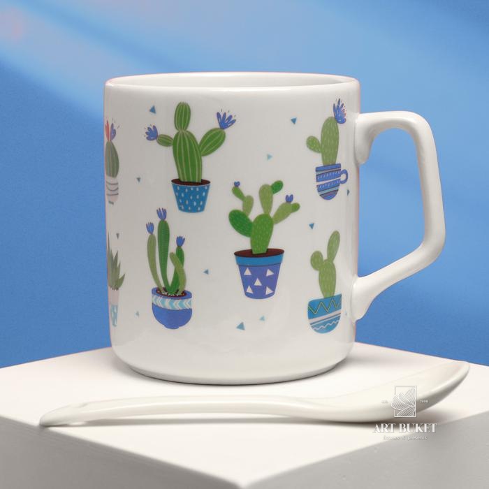 Кружка с ложкой «Бабушка, я тебя люблю», 350 мл