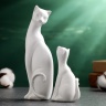 Фигура "Котики" белые, набор 2шт, 16/10см 