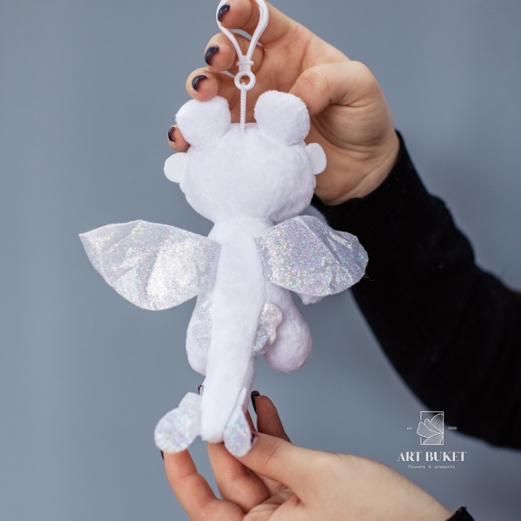 Ночная фурия белая брелок 15 см