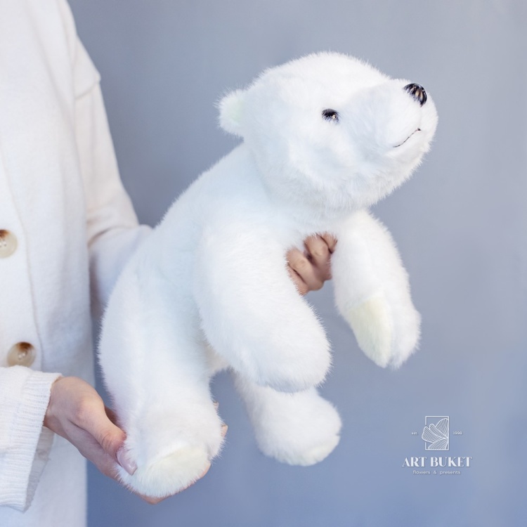 Умка лежачий белый 40 см