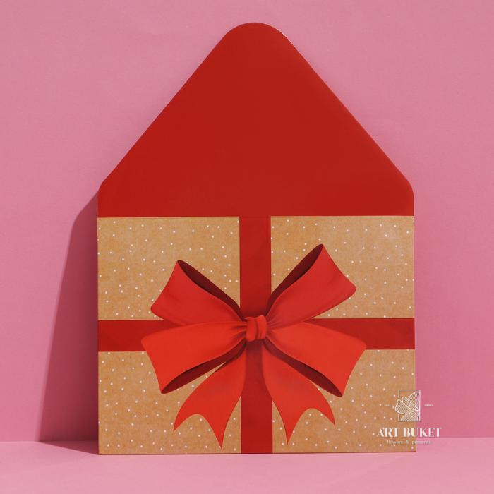Конверт подарочный «Бант», 15 × 11 см