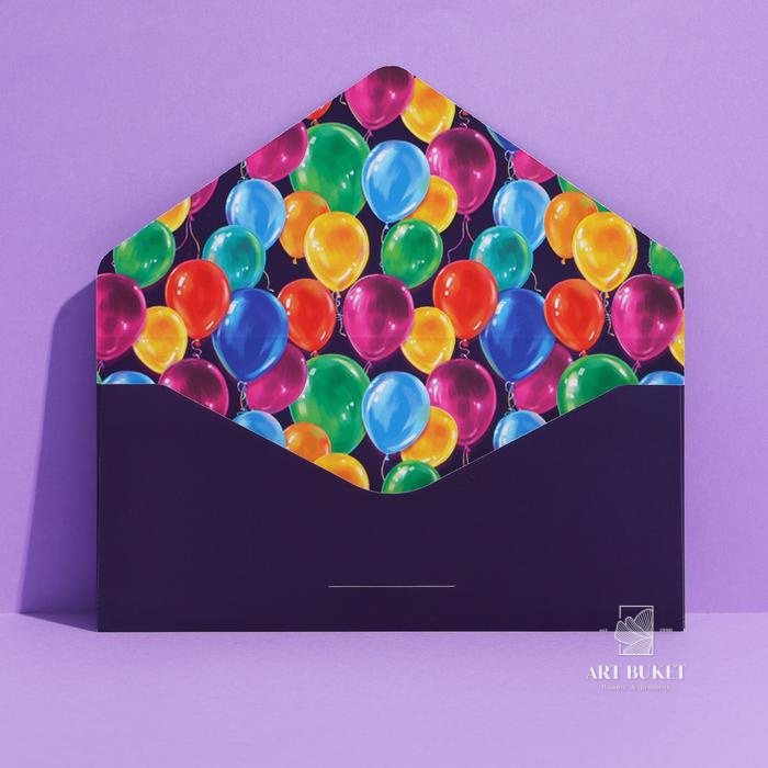 Конверт подарочный «С Днем Рождения», софт тач, тиснение, 19 × 9,2 см   