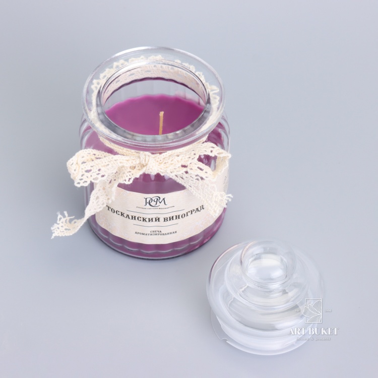 Свеча в банке ароматизированная "Тосканский виноград" 180гр, время горения 45ч