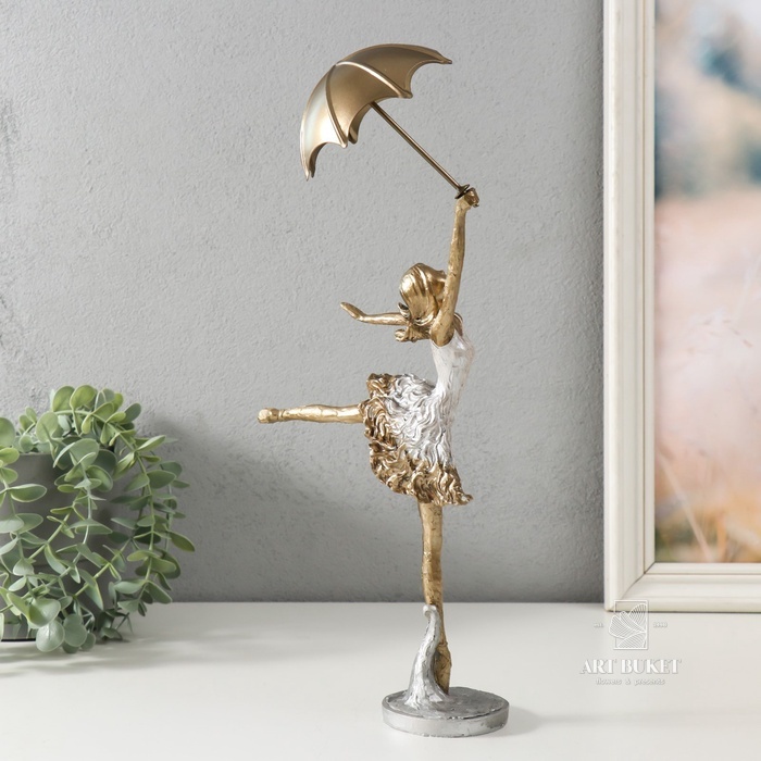 Фигурка полистоун «Девушка с зонтом», 19×7×28.5 см