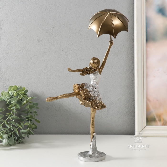 Фигурка полистоун «Девушка с зонтом», 19×7×28.5 см