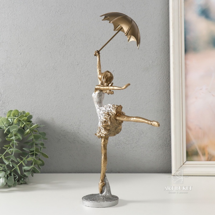 Фигурка полистоун «Девушка с зонтом», 19×7×28.5 см