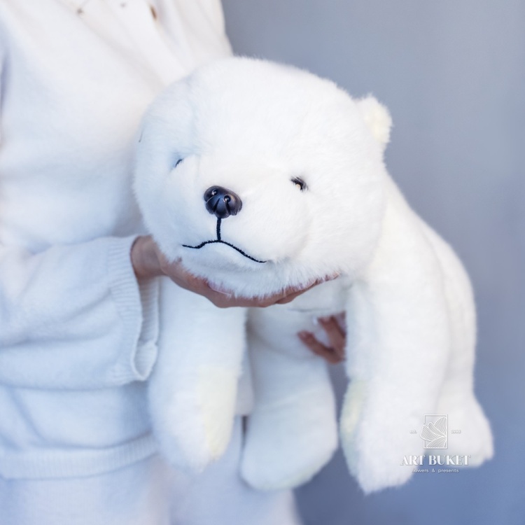 Умка лежачий белый 55 см