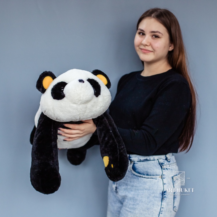 Панда с пледом 70 см