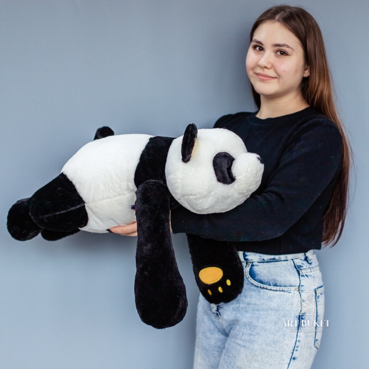 Панда с пледом 70 см