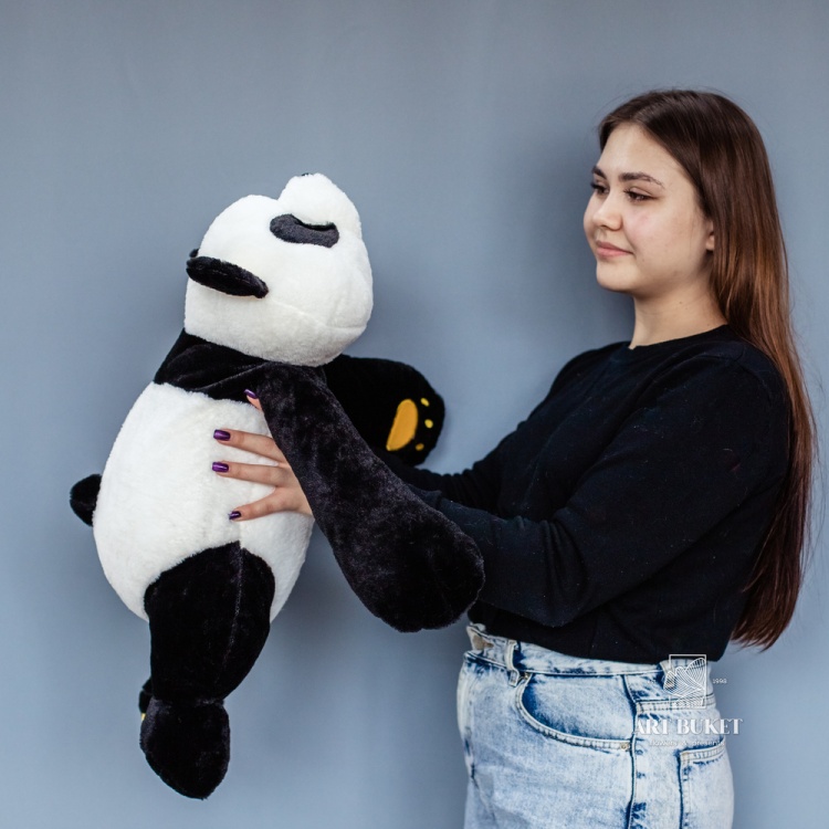 Панда с пледом 70 см