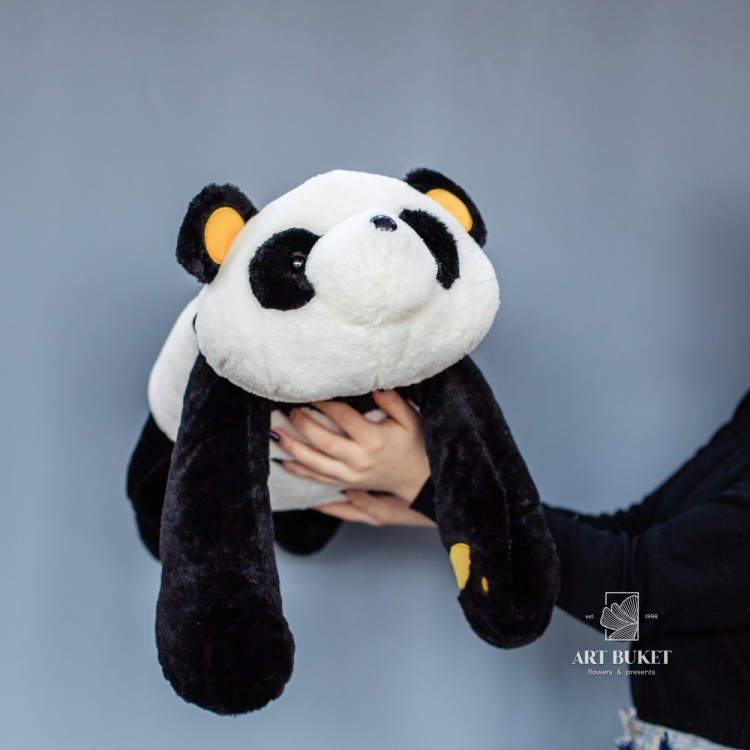 Панда с пледом 70 см