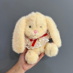 Зайка бежевый с воротом жабо 