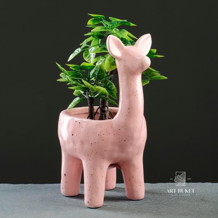 Кашпо керамическое "Лама" 14*11*21см