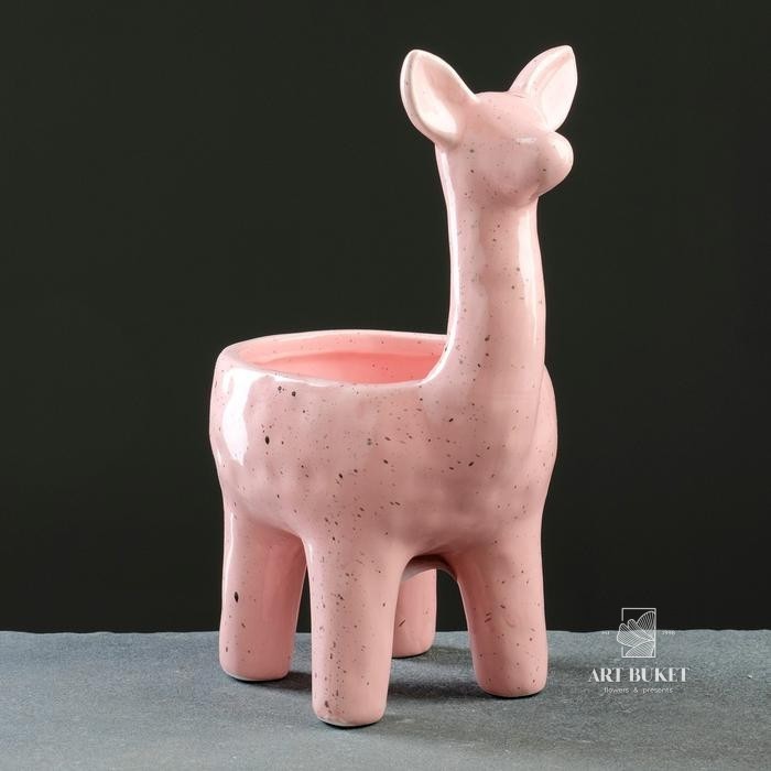 Кашпо керамическое "Лама" 14*11*21см