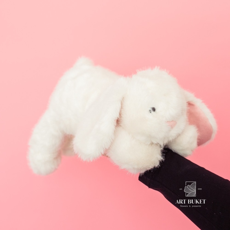 Кролик лежачий 40 см белый 