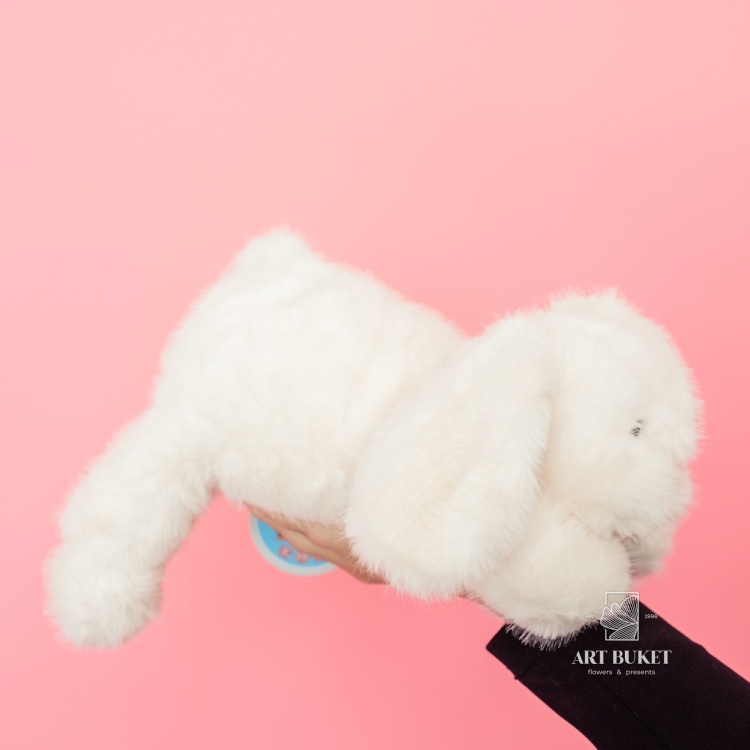 Кролик лежачий 40 см белый 