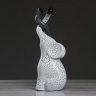 Набор статуэток "Слоны Инь-Янь № 2", кракелюр, бело-чёрный 