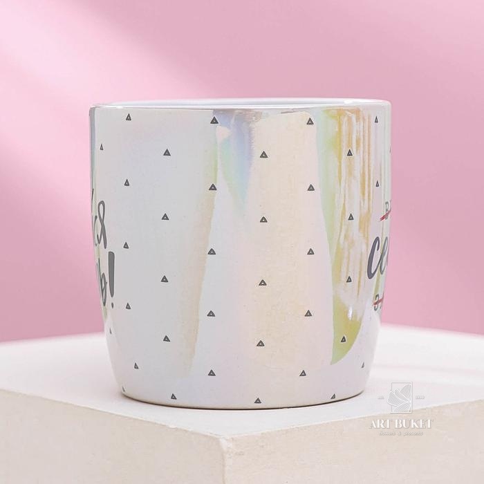 Набор кружка 300 мл и подставка под горячее 9х9 "Не бойся начать" 