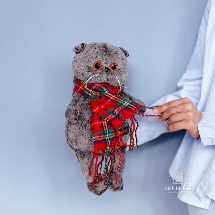 Кот Басик маленький с шарфом 