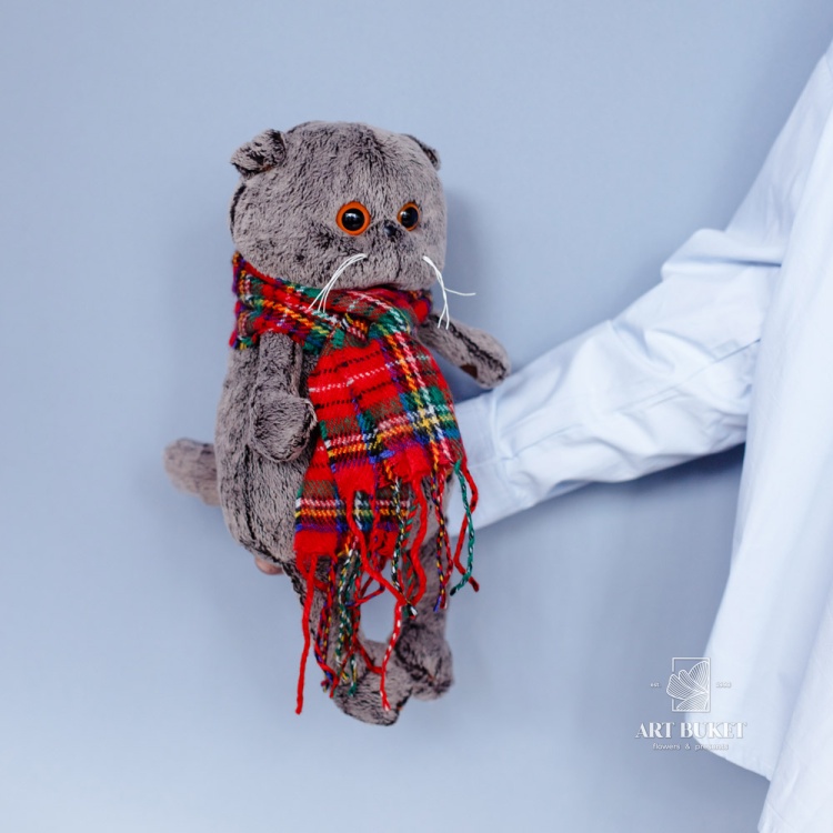 Кот Басик маленький с шарфом 