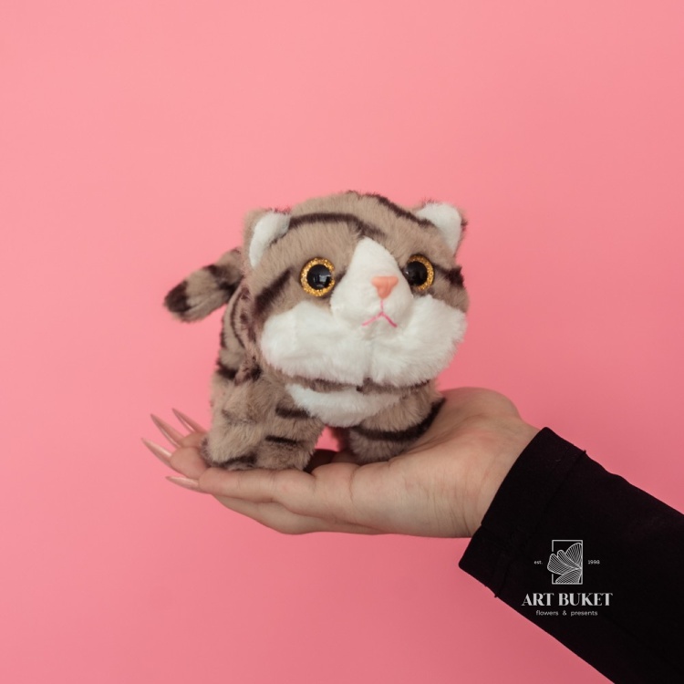 Кошка браслет серый 18 см 