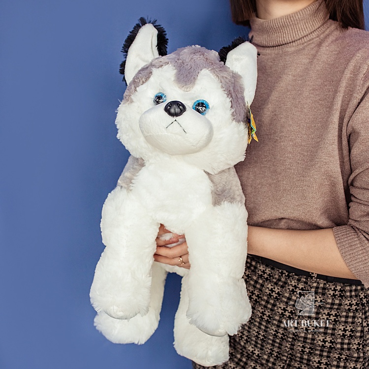 Хаски серый большой