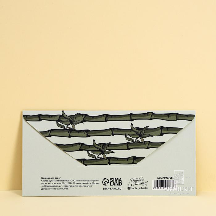 Конверт для денег «На ЗОЖ и кутеж», кот, 16,5 × 8 см