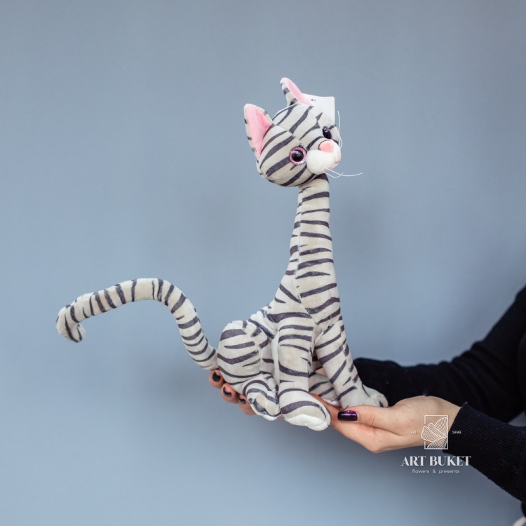 Кот с длинной шеей 30 см