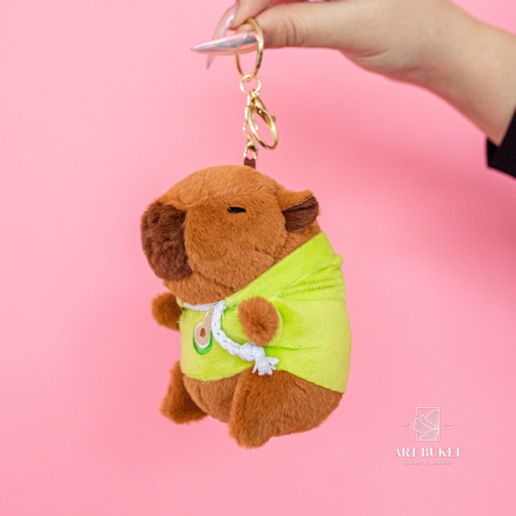 Капибара брелок в худи 12 см