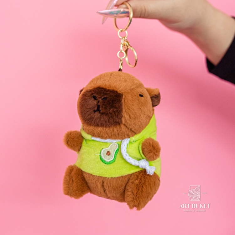 Капибара брелок в худи 12 см