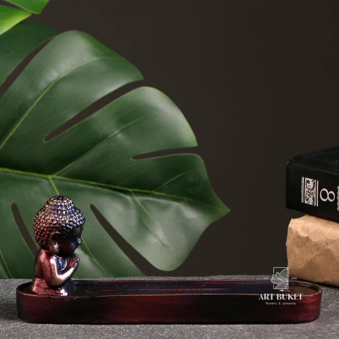 Подставка для благовоний "Будда маленький" синий космос, 8х19см 