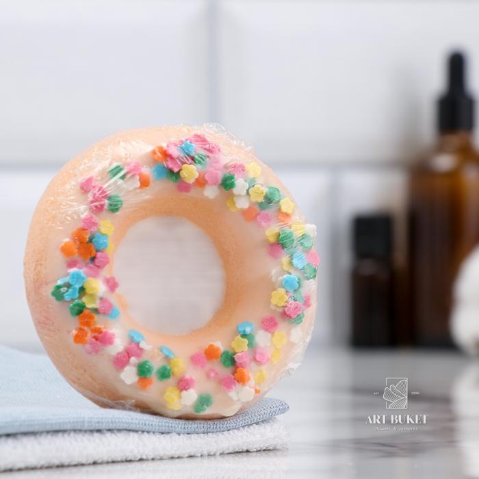 Бомбочка для ванны "Пончик с посыпкой" МИКС 