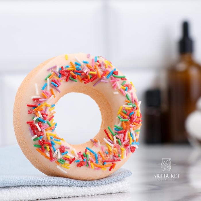 Бомбочка для ванны "Пончик с посыпкой" МИКС 