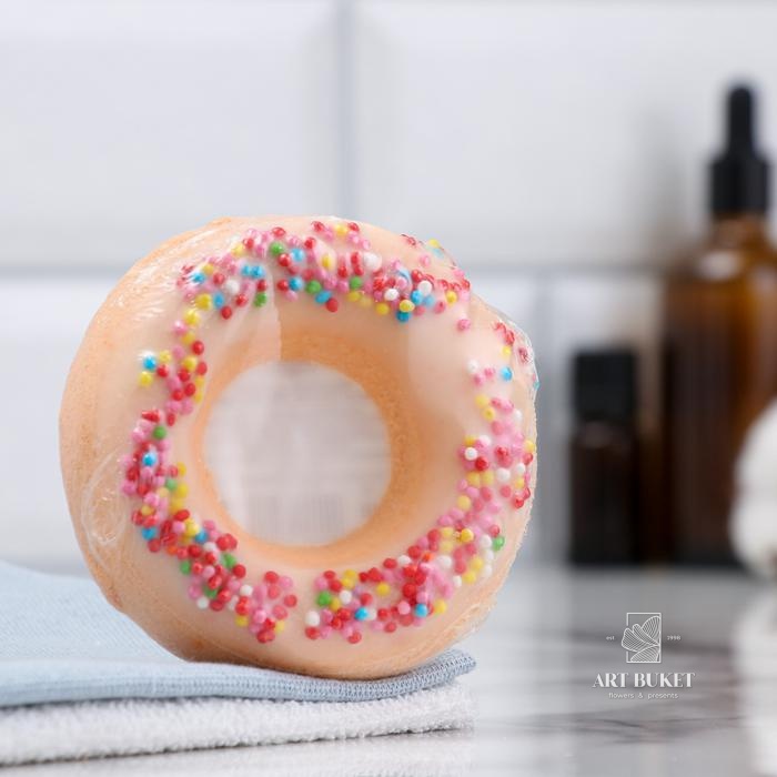 Бомбочка для ванны "Пончик с посыпкой" МИКС 
