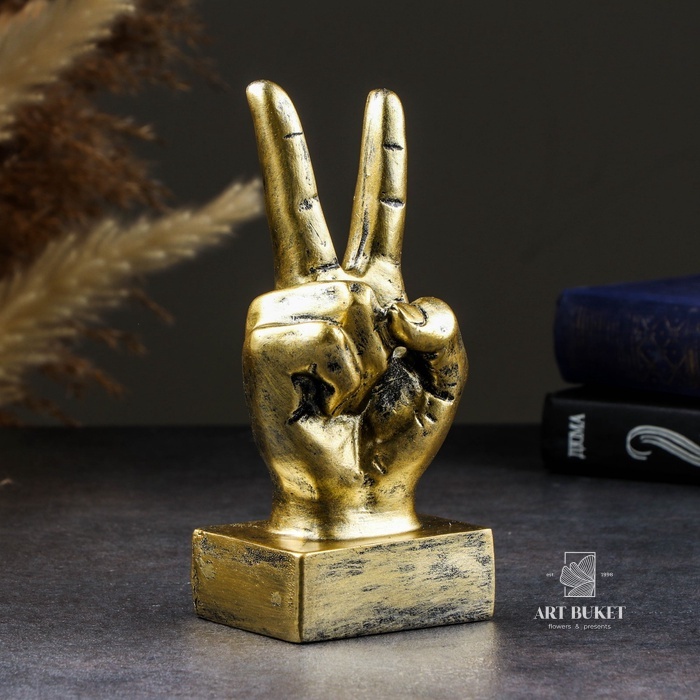 Фигурка полистоун TAKE IT EASY «Жесты: Мир», 17×7×7 см