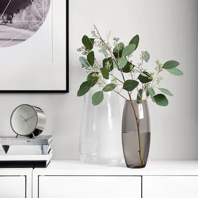 Ваза прозрачная стеклянная 25 см